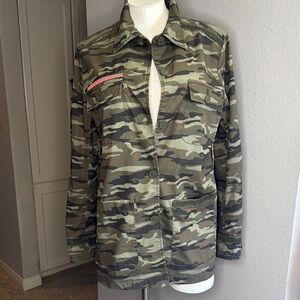 Camouflage Military Jacket w/Embroidery NEW